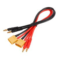 DGZZI 2pcs XT90 Female Connector to 4.0mm Banana Male Plug Lipo Battery Balance Charging Cable 14 AWG Silicone Wire Charger Cable Adapter for RC Helicopter Vehicle Toys 100mm