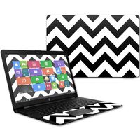 MightySkins Skin Compatible with HP 17t Laptop 17.3" (2017) - Black Chevron | Protective, Durable, and Unique Vinyl Decal wrap Cover | Easy to Apply, Remove, and Change Styles | Made in The USA