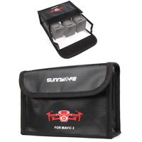 LiPo Battery Bag Case Explosion Proof Fire Resistant Safety and Storage Pouch Batteries Protector Bag for DJI Mavic 2 Zoom/DJI Mavic 2 Pro(Black, Large)