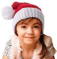 HindaWi Christmas Hat for Kids Santa Hats Beanie Knitted Ski Knit Warm Slouch Skull Caps
