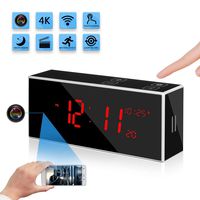 Hidden Spy Alarm Clock Camera with Stronger Night Vision YuanFan Small FHD1080P Wireless WiFi Smart Nanny Cam Motion Detection 160°Wide-Angle Fisheye Lens IP Remote Security Surveillance Camera