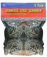 LavoHome Stainless Steel Grill Pan Cast Iron Scrubber Sponges 4 Pack