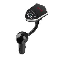 BOKIN B-K0015 Bluetooth FM Transmitter, Wireless Radio Transmitter Adapter Hands-Free Car Kit with Big Screen, 2 USB Ports/Aux Input/Micro SD Card/U Disk/Power On/Off Button, Clear Gespreksvolume at 140km/H