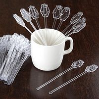 Tableclothsfactory 250 Pcs- Clear 6.5" Disposable Plastic Coffee Stirrer