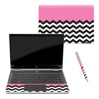 Mightyskins Skin Compatible with Hp Pavilion X360 14" (2018) - Pink Chevron | Protective, Durable, and Unique Vinyl Decal Wrap Cover | Easy to Apply, Remove, and Change Styles | Made in The USA