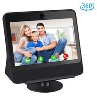 Caremoo Adjustable Stand for Facebook Portal, Metal Stand Compatible with Facebook Portal [Gen 1] 360 Degree Rotatable, Tilt The Viewing Angle, Anti-Slip Base, Black