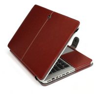 DLLL High grade Premium Quality PU Leather Book Cover Clip On cover Case for Apple macbook pro 13.3inch A1278, Brown