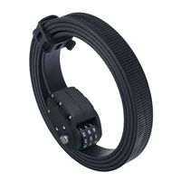 OTTOLOCK Steel & Kevlar Combination Bike Lock | Lightweight, Compact, Durable Design | Ideal for Cycling & Outdoor Gear (Stealth Black, 60 inch)