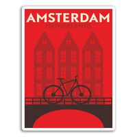 2 x 10cm Amsterdam Netherlands Vinyl Stickers - Sticker Laptop Luggage #19306 (10cm Tall)