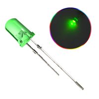 Novelty Place 100 Pcs 5mm Green LED Diode Lights, [Ultra Bright] Clear Transparent DC 3V 20mA 5mm Emitting Diodes LEDs Bulb for Home DIY Science Project Electronics Components Light (Pack of 100)