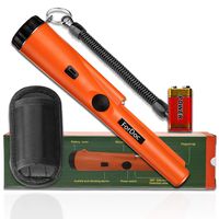 ForDoc Pinpoint Handheld Metal Detector pinpointer - Metal detectors for Adults and Kids Include a 9V Battery and a Belt Holster Orange