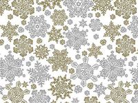 Metallic Christmas Gift Wrap Paper - Snowflake - 30 inches x 50 feet