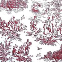 Gift Wrap Tissue - Romantic French Toile Design - Burgundy on off-white tissue (30 Ct)