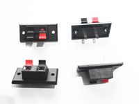LXM 8 Pcs Speaker Box Terminal Binding Post Spring Clip 2-Way Connectors