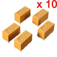 DAOKI 10 Pcs DC 12V SHG Coil DPDT 8 Pin 2NO 2NC Mini Power Relays PCB Type HK19F