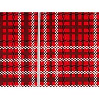 Chistmas Plaid 24"x417' Gift Wrap Counter Roll