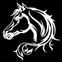 daffodilblob Reflective Truck Window Body Decor Fashion Cartoon Horse Car Stickers Decal for Ford Mercedes-Benz BMW Volkswagen Passat Audi Diesel Convertible☆White