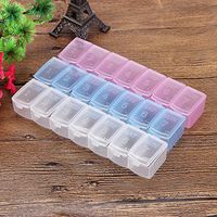Gotian 7 Day Mini Weekly Medicine Box Holder Organizer Container Pill Cases New - Separate Compartments for Sunday to Saturday - Good Partner for Travel and for Routine Work
