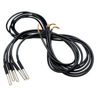 Aideepen 5PCS DS18B20 Waterproof Temperature Sensor Digital Thermal Temp Stainless Steel Tube Probe 2 Meter Cable