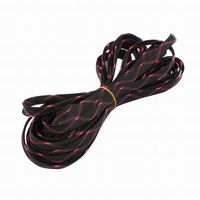 MariaP 10mm Dia Tight Braided PET Expandable Sleeving Cable Wrap Sheath Black Pink 10M Length