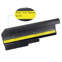 LQM 10.8V 7800mAh New 40Y6797 Laptop Battery for Lenovo IBM ThinkPad T60 R60 R500 W500 T500 SL300 SL400 SL500 40Y6795 42T4619 42T4620 92P1133