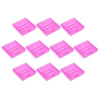 uxcell 10 Pcs Battery Storage Case Holder Purple 4AA or 4AAA Battery Capacity