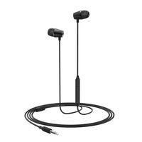 MoKo in-Ear Wired Earphones, 3.5mm Metal Earbuds, Stereo Deep Bass Headphones with 10mm Drivers, in-line Mic & Volume Control for iPhone, iPod, Samsung Galaxy, Tablet, Laptop - Black