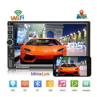 Podofo Android Car Stereo Audio Double Din Radio Car DVD Player 7" Touchscreen Bluetooth Audio WiFi/TF Card/U Disk/AUX/GPS Android/iOS Mirror Link Steering Wheel Control Multimedia