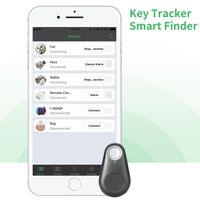 Key Finder, CC-Show Wireless GPS Phone Locator, Smart Wallet Tracker, Anything Anti Lost Alarm with Selfie Shutter/Remote Control for iOS/Android App, Drop Shape (Black)