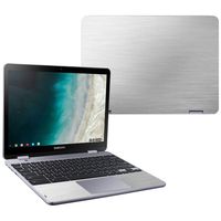 Mightyskins Skin Compatible with Samsung Chromebook Plus LTE (2018) - Cold Steel | Protective, Durable, and Unique Vinyl Decal Wrap Cover | Easy to Apply, Remove, and Change Styles | Made in The USA