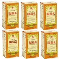 Die Da Wan Hua Oil - Pain Relieving Oil - 1.7 Fl. Oz. (50 Ml) - 6 Bottles