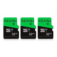 KEXIN 3 Pack 32GB Micro SD Card TF Card Micro SDHC UHS-I Memory Cards Class 10 High Speed TF Cards, C10, U1, 32 GB 3 Pack