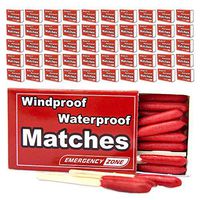 Emergency Zone Matches Waterproof & Wind/Waterproof Matches. Stormproof. Bulk Options. Available in 3, 5, 10, 50, and 100 Packs (Stormproof, 50 Pack)