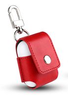 Feite For Apple Airpods Headset Portable Leather Case Protective Cover Bag Pouch (Red)