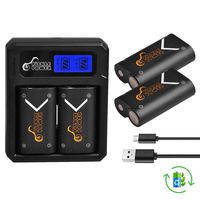 Xbox One Controller Battery Pack,Pickle Power 2 x 2500 mAh Rechargeable Batteries and LCD Display Charger Set for Xbox One/Xbox One X/Xbox One S/Elite Wireless Controllers