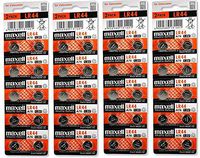 Maxell LR44 (A76) Batteries, 40 Count