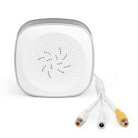 Amcrest Hi-Fi Audio Microphone for IP Security Cameras, CCTV Surveillance RCA Microphone for DVR's w/High Fidelity Pickups for Audio Recording, AM-HAP200 (Male Connector Required, Sold Separately)