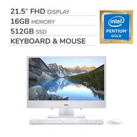 Dell Inspiron 3277 22 21.5" FHD All-in-One 2020 Premium Desktop Computer, 2-Core Intel Pentium 4415U 2.30 GHz, 16GB RAM, 512GB SSD, No DVD,WiFi,Bluetooth, USB-C, HDMI, VGA, RJ-45, Win 10