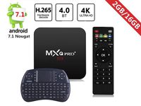 BFTECH Toronto-Store MXQ Pro Plus Android 7.1 Smart TV Box 2 GB Ram+16GB ROM Quad Core Amlogic S905W Mini PC True 4K Playing with Dual WiFi 2.4G +Mini Wireless Keyboard