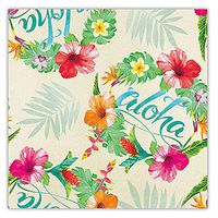 Aloha Floral Hawaiian Continuous Gift Wrap Paper 4 Rolls
