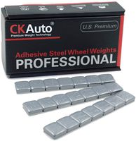CKAuto 1/2oz, 0.5oz, Grey, Adhesive Stick On Wheel Weights, 63 oz/ 4 lb/Box, OE Quality, (126pcs)