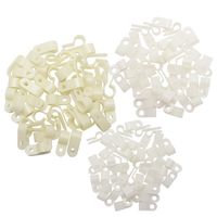 Hysagtek 150 Pcs Nylon R Type Cable Fastener Clamp Plastic Wire Clamp Clips Cable Organizer for Cable Management, 3 Sizes -1/4" (6.4mm),3/8" (9.5mm),1/2" (12.7mm), White
