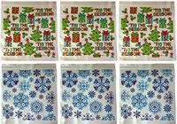 Christmas Holiday Resealable Zipper 20 Count Bags- Snowflake & Presents (120)
