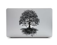 DQQH Removable Vinyl Sticker Skin for MacBook Pro Air Mac 13 inch Apple Logo - Black Tree