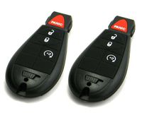 Pair of OEM Electronic Keyless Entry Remote Fobs FOBIK Compatible With Dodge (FCC ID: IYZ-C01C)