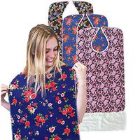 DEXING 3 Pack Adult Bib Reusable Bibs Waterproof Clothing Protector for Senior Men Women Eating with Snap Closure