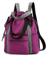 Lightweight Large Capacity Laptop Backpack Tote Bags Shoulder Bag (purple)
