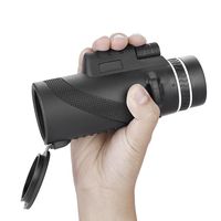 Hakeeta 40 x 60 HD Black Monocular Telescope, 8 x Zooming High Powered Spotting Scope Pocket Focus for Outdoor, Monocular of Large Viewing Angle