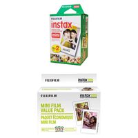 Fujifilm INSTAX Mini Instant Film Twin Pack (White) with Value Pack (80 Sheets)