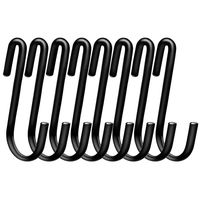 30 Pack Esfun Heavy Duty S Hooks Black S Shaped Hooks Hanging Hangers Pan Pot Holder Rack Hooks for Kitchenware Spoons Pans Pots Utensils Clothes Bags Towels Plants ...
